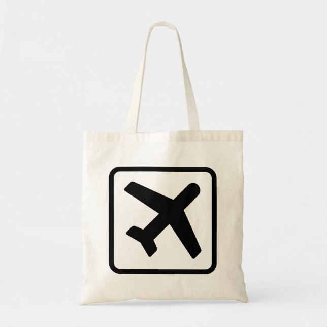 Airplane icon air travel tote bags (Front)