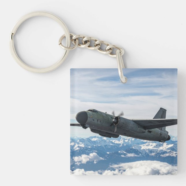 Airplane in sky keychain (Front)
