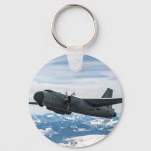 Airplane in sky keychain
