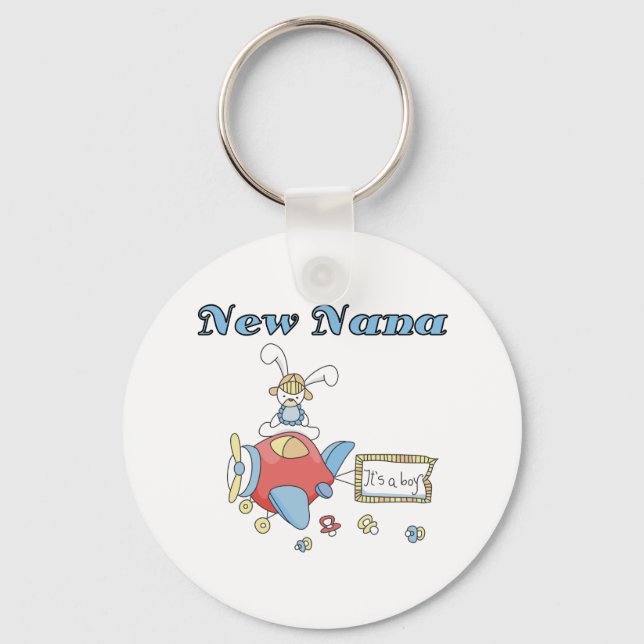 Airplane It's a Boy New Nana Keychain (Front)