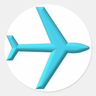 Airplane/Jet Classic Round Sticker