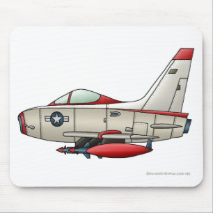 Airplane Jet Fighter Military Aircraft Mouse Pad