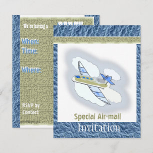 Airplane Jetplane Party Invitation