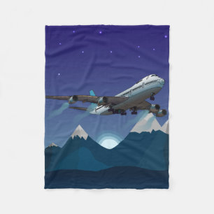 Airplane. Jumbo jet. Fleece Blanket