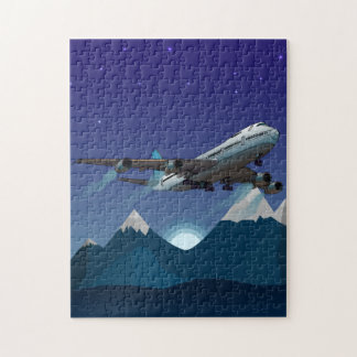 Airplane. Jumbo jet. Jigsaw Puzzle