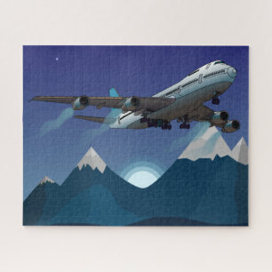 Airplane. Jumbo jet. Jigsaw Puzzle