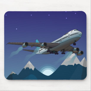 Airplane. Jumbo jet. Mouse Pad
