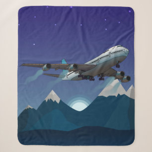 Airplane. Jumbo jet. Sherpa Blanket