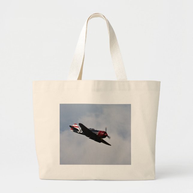 Airplane Large Tote Bag (Front)