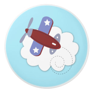 Airplane Little Aviator Ceramic Knob Drawer Pull