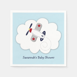 Airplane Little Aviator Custom Party Napkin