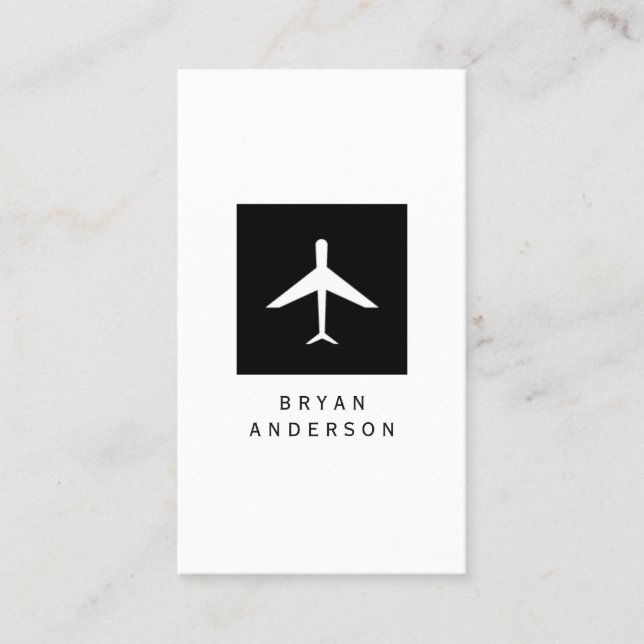 Airplane Logo Business Card (Front)