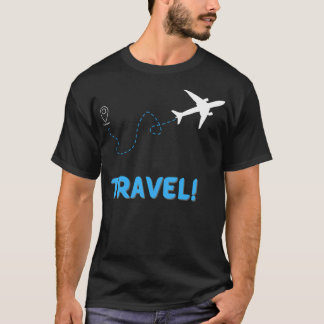 Airplane Loop Path Travel T-Shirt