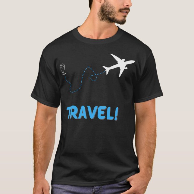 Airplane Loop Path Travel T-Shirt (Front)