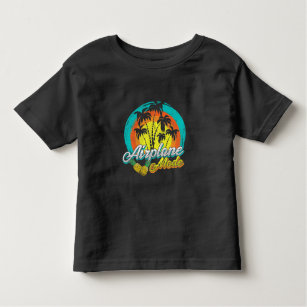 Airplane Lover Travel Sunset Palm Hawaii Pineapple Toddler T-shirt