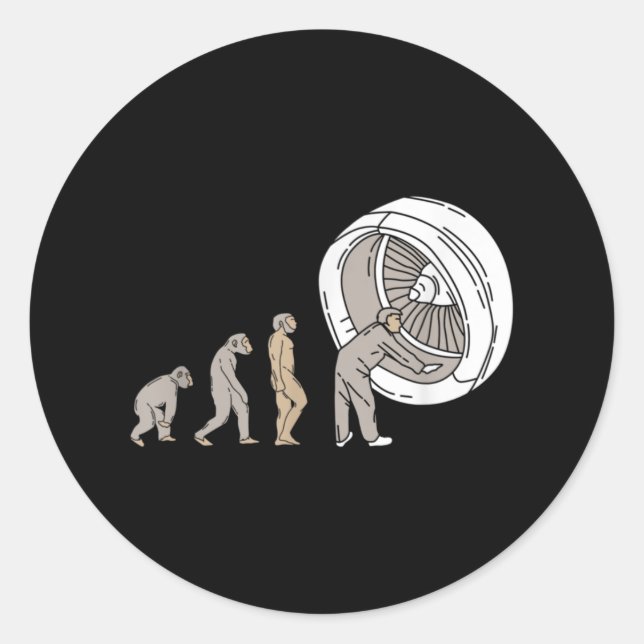 Airplane Mechanic Aircraft Maintenance Technician Classic Round Sticker (Front)