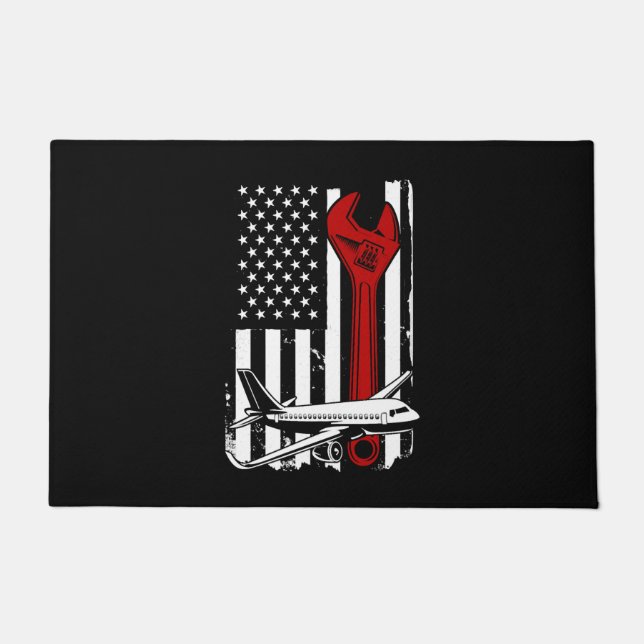 Airplane Mechanic, Mechanics  Doormat (Front)