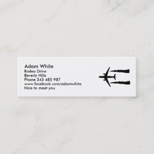 Airplane Mini Business Card