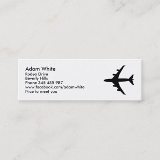 Airplane Mini Business Card