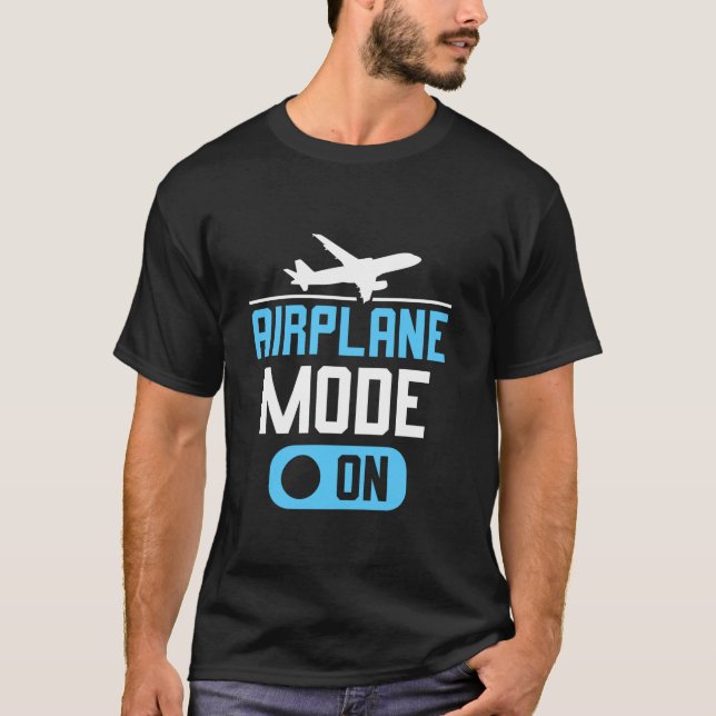 Airplane Mode On Aviator Aviation Pilot Long Sleev T-Shirt (Front)