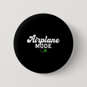 Airplane Mode On Funny Vacation Summer 2 Inch Round Button