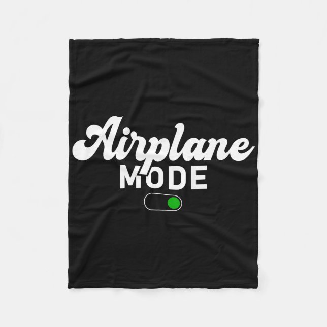 Airplane Mode On Funny Vacation Summer  Fleece Blanket (Front)