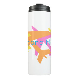Airplane Mode Pilot Flying Travel Colourful Fun Thermal Tumbler