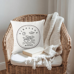 Airplane Mode Travel Decor Aviation  Throw Pillow
