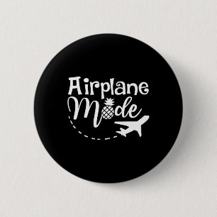 Airplane Mode Traveling Pineapple Vacation Trip Gi 2 Inch Round Button