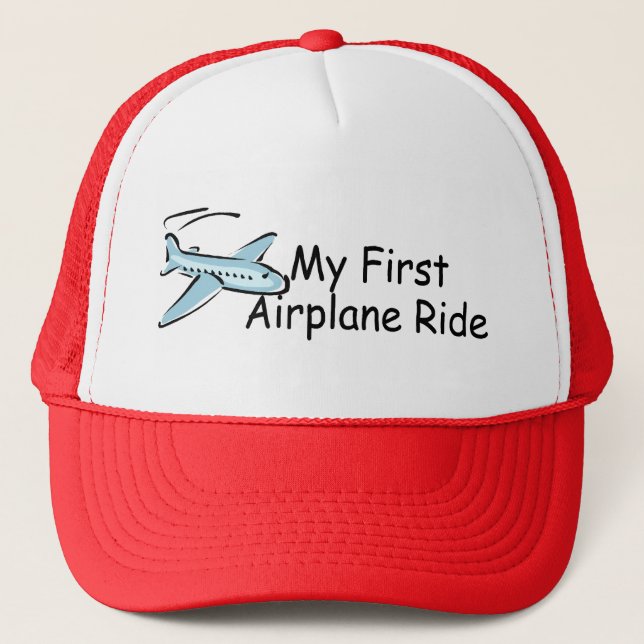 Airplane My First Airplane Ride Trucker Hat (Front)