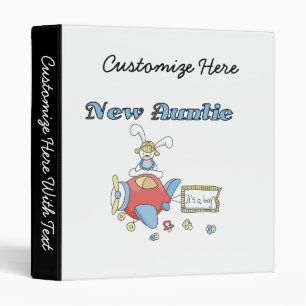 Airplane New Aunt of Boy T-shirts and Gifts Binder