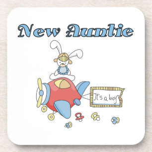 Airplane New Aunt of Boy T-shirts and Gifts Coaster