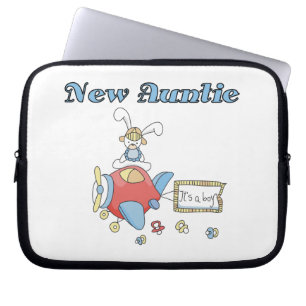 Airplane New Aunt of Boy T-shirts and Gifts Laptop Sleeve