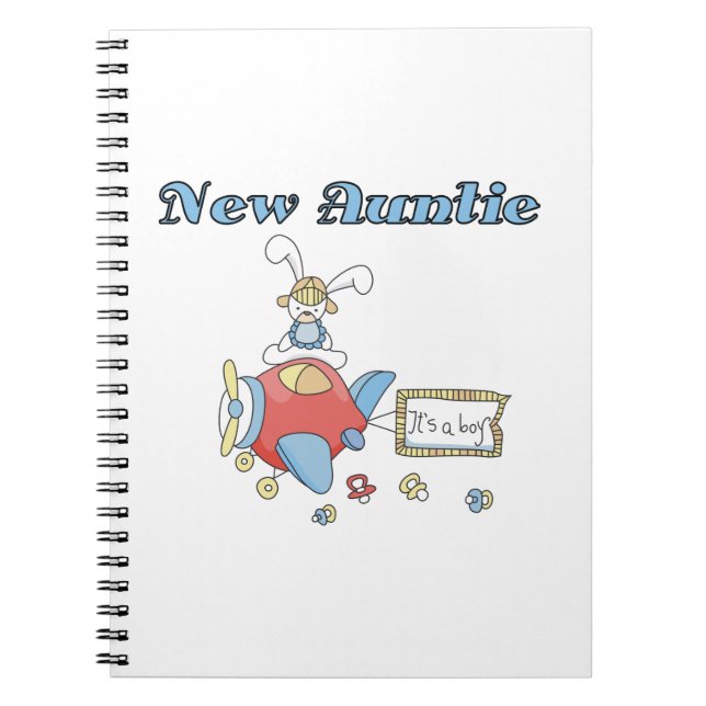 Airplane New Aunt of Boy T-shirts and Gifts Notebook (Front)