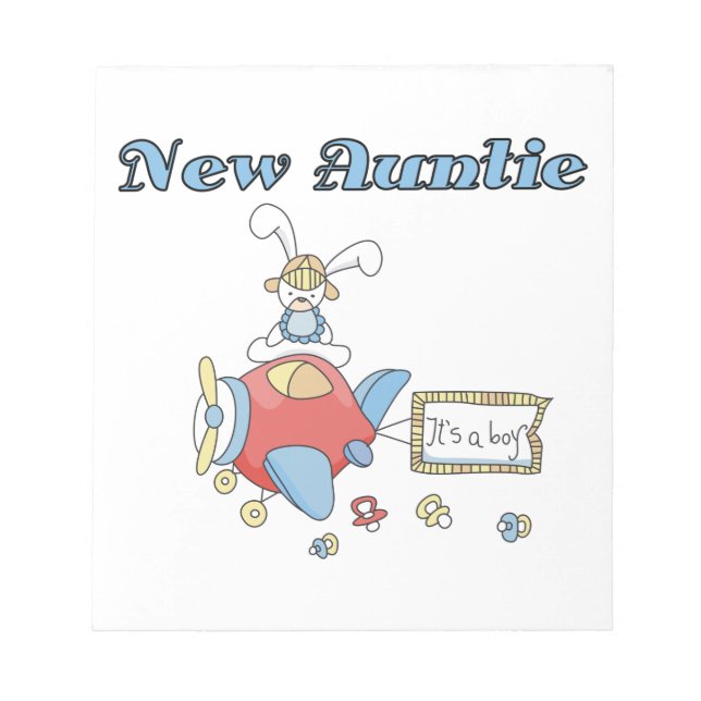 Airplane New Aunt of Boy T-shirts and Gifts Notepad (Front)