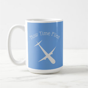 Airplane on Blue Personalized Coffee Mug
