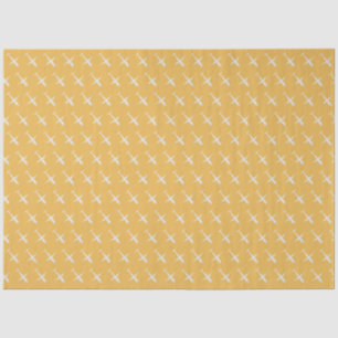 Airplane on Butterscotch Tissue Paper