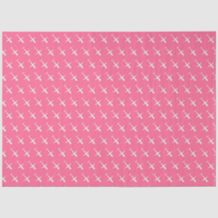 Airplane on Rosy Pink Tissue Paper