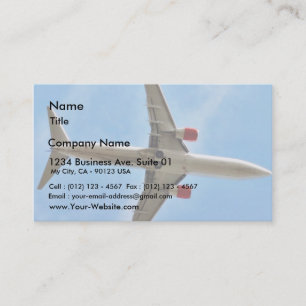 Airplane On Sky Close Up Business Card