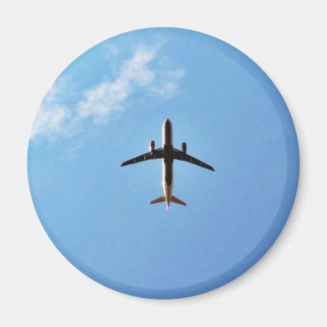 Airplane On Sky Magnet (Front)