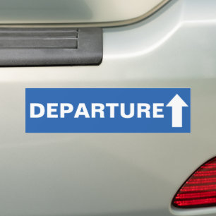Airplane Party Signs, Airport Terminal Birthday Bumper Sticker