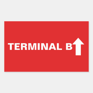 Airplane Party Signs, Airport Terminal Birthday Sticker