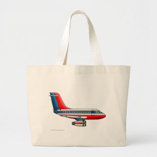 Airplane Passenger Jet Plane Bags/Totes Large Tote Bag