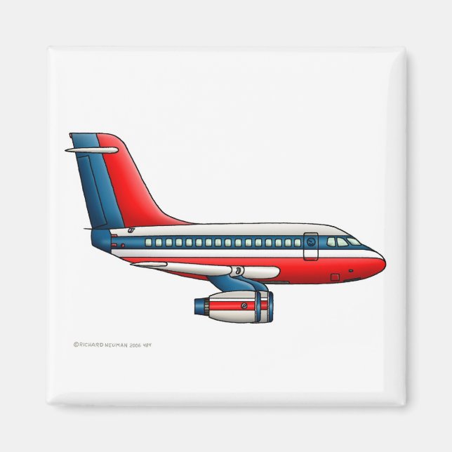 Airplane Passenger Jet Plane Magnet (Front)