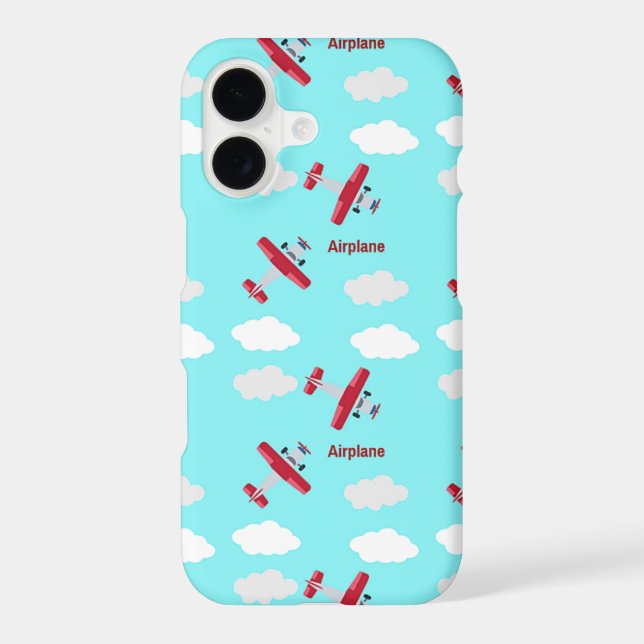 Airplane pattern on blue (Back)