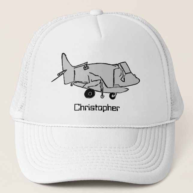 Airplane, Personalized Trucker Hat (Front)