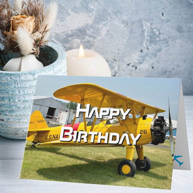 Airplane photo,Cool Aviation Pilot Birthday Card (Creator Uploaded)