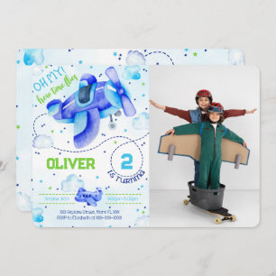 Airplane Photo Invitations