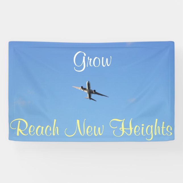 Airplane Photo Motivational Banner (Horizontal)
