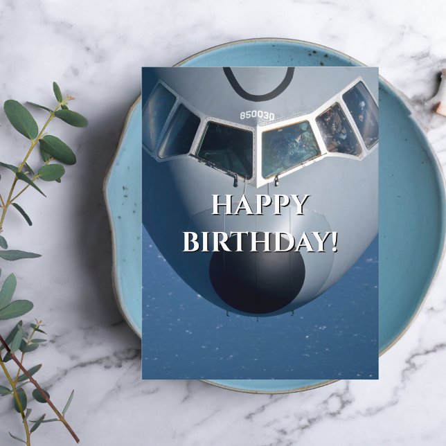 Airplane Photography, Cool Aviation Birthday Postcard (Creator Uploaded)